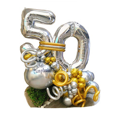 Arreglo de globos con números personalizado Arreglo / Números - Sweet Surprise Boutique
