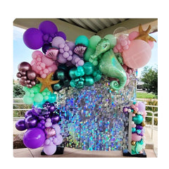 Pared Shimmer - Cumpleaños Aqua Pared Shimmer - Cumpleaños Aqua - Sweet Surprise Boutique