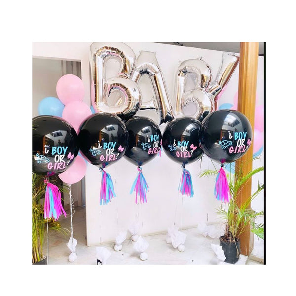 Decoración para llegada de bebé y globos revelación - Sweet Surprise Boutique